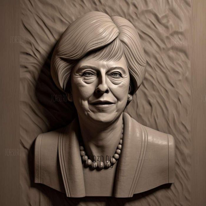 Theresa May 3 stl model for CNC